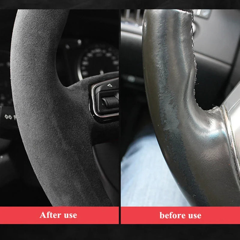 Couvre Volant Ford Mustang et Mustang GT 2015-2019, Cuir Véritable et Daim, à Coudre, 9 Styles
