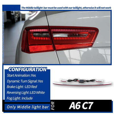 Feux Arrière LED Audi A6 C7 (2012-2015) Plug & Play Dynamique