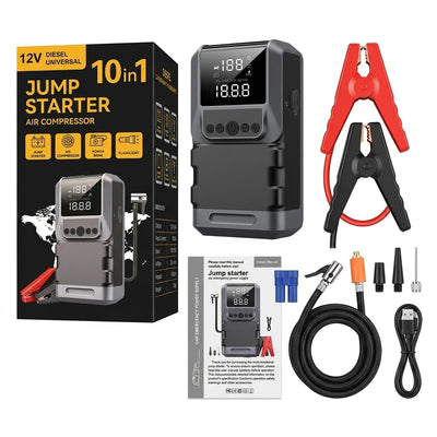Démarreur de Batterie 5000A 99800 mAh Compresseur 150 PSI