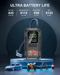 Booster de Batterie Voiture 8000A avec Compresseur 200 PSI