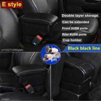 Accoudoir Central Citroën C3 C4 Coulissant 4 ou 9 USB Double Rangement