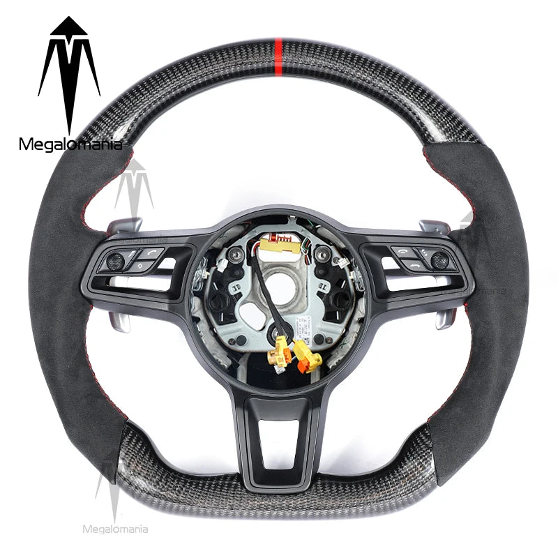 Carbonlenkrad kompatibel mit Porsche 911 718 Macan Boxster Cayenne Panamera 911.2 Cayman Taycan 996 997 987 918 997 991