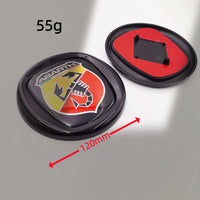 Emblème Fiat 500 Abarth Logo 85 95 100 120 mm pour l'Avant et le Coffre Arrière Autocollant