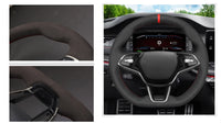 Couvre Volant Skoda Octavia, Enyaq, Fabia, Kamiq, Karoq, Kodiaq, Scala, Superb 2020-2026, Suédine à Coudre