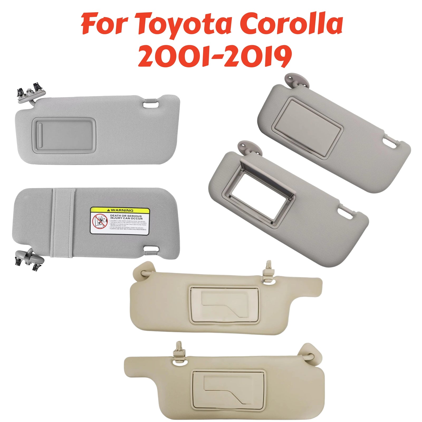 Pare-Soleil Toyota Corolla 2001-2019 Côté Conducteur ou Passager
