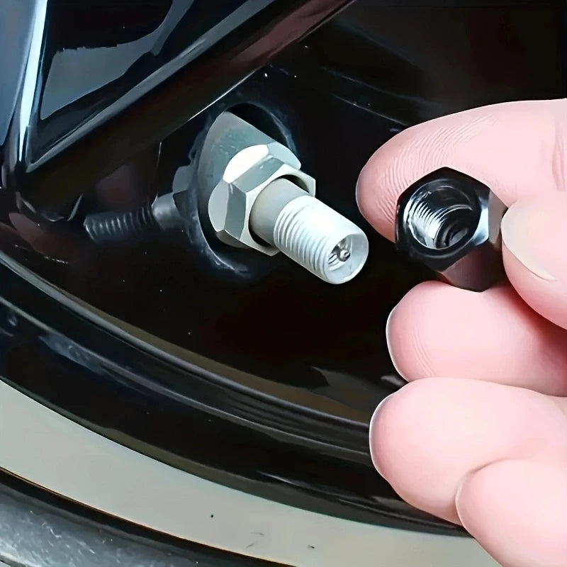 Bouchons de Valve Universels Alien Vert Aluminium — détail de finition
