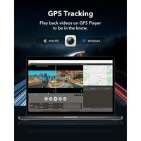 Dashcam Miroir Wolfbox G930 4K avec Écran Tactile, Wi-Fi 5,8 GHz, GPS et Caméra de Recul, Surveillance de Parking