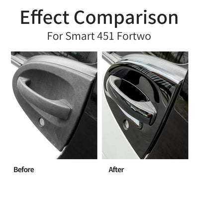 Protections de Poignée de Porte Chromées Smart Fortwo 451