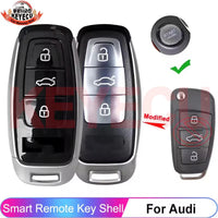 Coque de Clé Audi KEYECU Modifiée pour Télécommande Intelligente 3 Touches A1 A3 A4 A6 A8 Q2 Q3 Q5 Q7 TT RS3 RS5