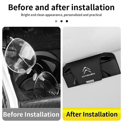 Étui à Lunettes pour Pare-Soleil Citroën C3 C4 C5 Berlingo