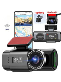 Dashcam 4K Double Objectif Wi-Fi GPS Vision Nocturne