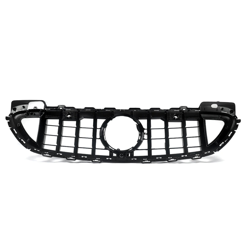 Calandre Panamericana Mercedes Classe C W206 2021-2023 Noir Brillant Barres Rouges Look Carbone