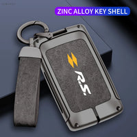 Coque de Clé Renault Carte 2 Touches Alliage de Zinc Suédine Lanière RS