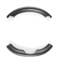 Couvre Volant Tesla Model 3 2017-2023 et Model Y 2020-2024 en Fibre de Carbone, Partie Haute ou 2 Pièces