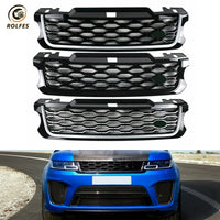 Calandre Range Rover Sport L494 2014-2017 Look 2018 Nid d'Abeille Noir Argent