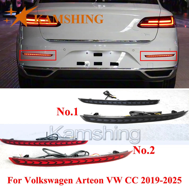 Paire de Feux Arrière LED Réflecteurs Volkswagen Arteon CC 2019-2025