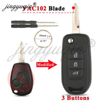 Coque de Clé Renault Pliable Modifiée 2 ou 3 Touches Clio Mégane Duster Kangoo Twingo Sandero Logan Vivaro