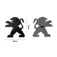 Logo Lion Peugeot en ABS 3D, Emblème de Capot et de Coffre 75, 80, 83, 105 ou 115 mm, Noir Brillant ou Argent