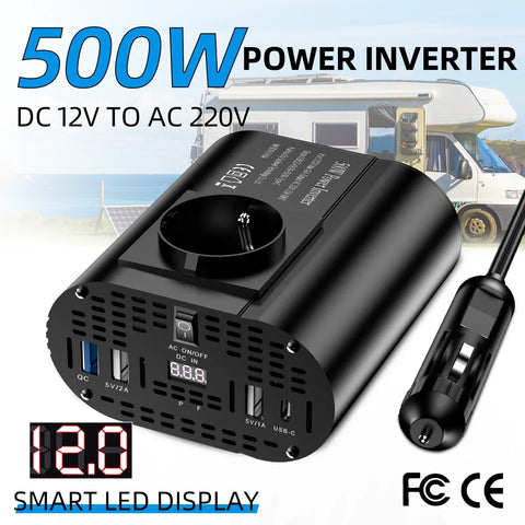 Convertisseur 12V 220V Voiture Allume-Cigare 400 W 500 W USB