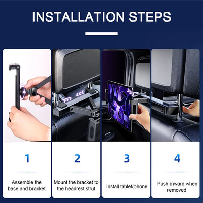 Support Téléphone Tablette SEAMETAL Siège Arrière Voiture