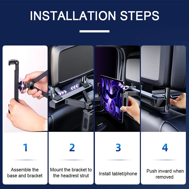 Support Téléphone Tablette SEAMETAL Siège Arrière Voiture