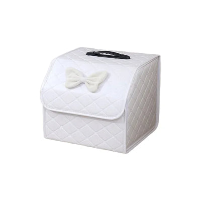 Boîte de Rangement de Coffre Voiture Pliable Cuir