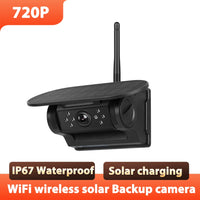Caméra de Recul Sans Fil à Charge Solaire Podofo 720P WiFi avec Vision Nocturne IP67 Magnétique pour Camping-Car, Voiture et Pick-up
