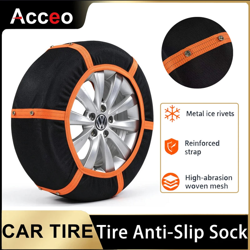 Chaussettes à Neige Textile Épaisses Anti-Usure Voiture et SUV