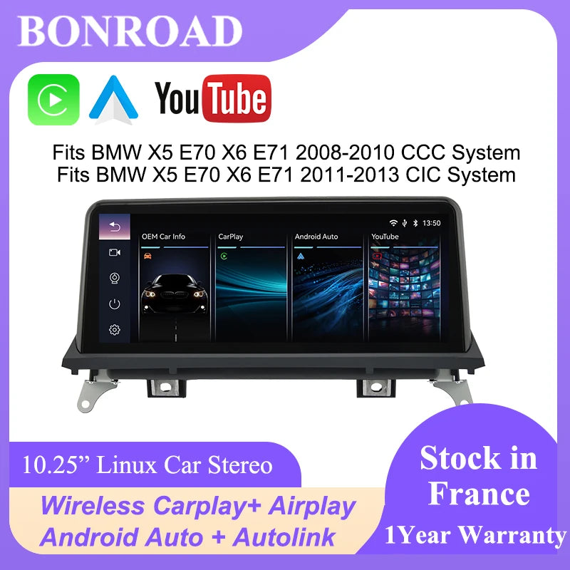Autoradio Android BMW X5 E70 X6 E71 CarPlay