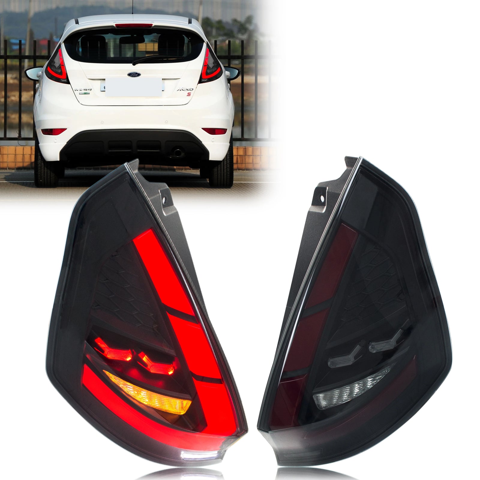 Feux Arrière LED Ford Fiesta MK7 2008-2017 Clignotant Séquentiel
