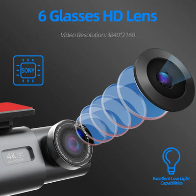 Dashcam Acceo B53P 4K Discrète GPS Wi-Fi