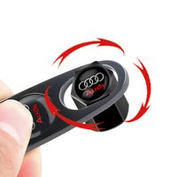 Bouchons de Valve Audi Métal Noir avec Porte-Clés Démonte-Valve