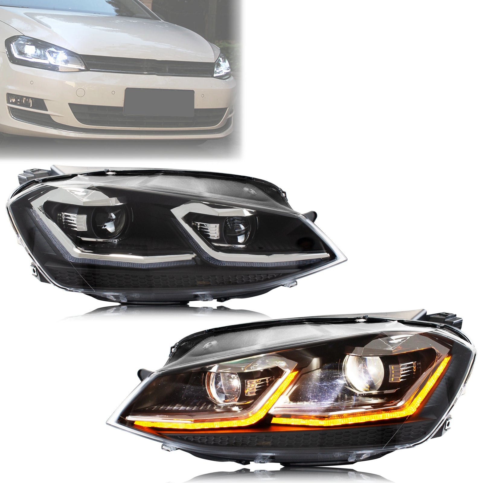 Phares LED Volkswagen Golf 7 MK7 TDI TSI 2013-2017