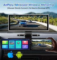 Dashcam 4K Écran CarPlay Sans Fil 11,26 ou 10,26 Pouces Double Caméra