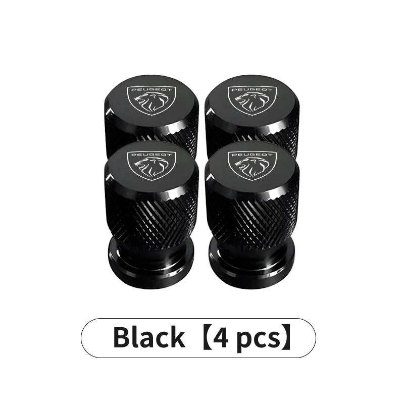 Bouchons de Valve Peugeot 208, 2008, 308, 3008, 5008, 508, Aluminium Anodisé, Lot de 4, 7 Couleurs
