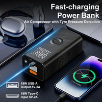 Booster de Batterie Voiture 2500A 4 en 1 Compresseur 150 PSI
