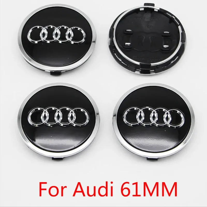 Cache-Moyeux Audi A3 A4 A6 Q5 Q7 60mm 77mm — vue de profil