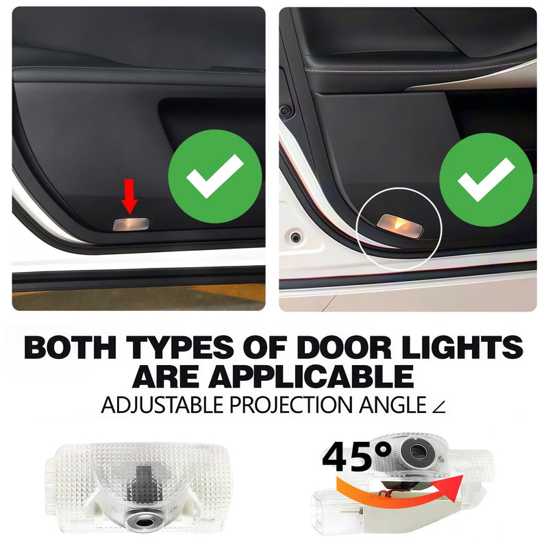 Projecteur Porte Lexus RX, ES, IS, GS, LS, GX, LX, RC, UX, F Sport, Lumière de Bienvenue HD, Lot de 2