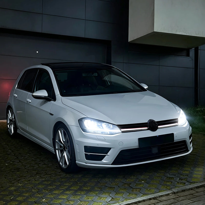 Calandre LED Volkswagen Golf 7 2013-2016 Noir Brillant Liseré Rouge