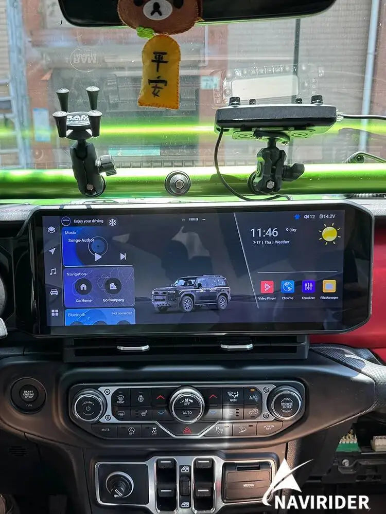 Autoradio Android Écran QLED Jeep Wrangler JL 2018-2022 CarPlay Sans Fil GPS 4G