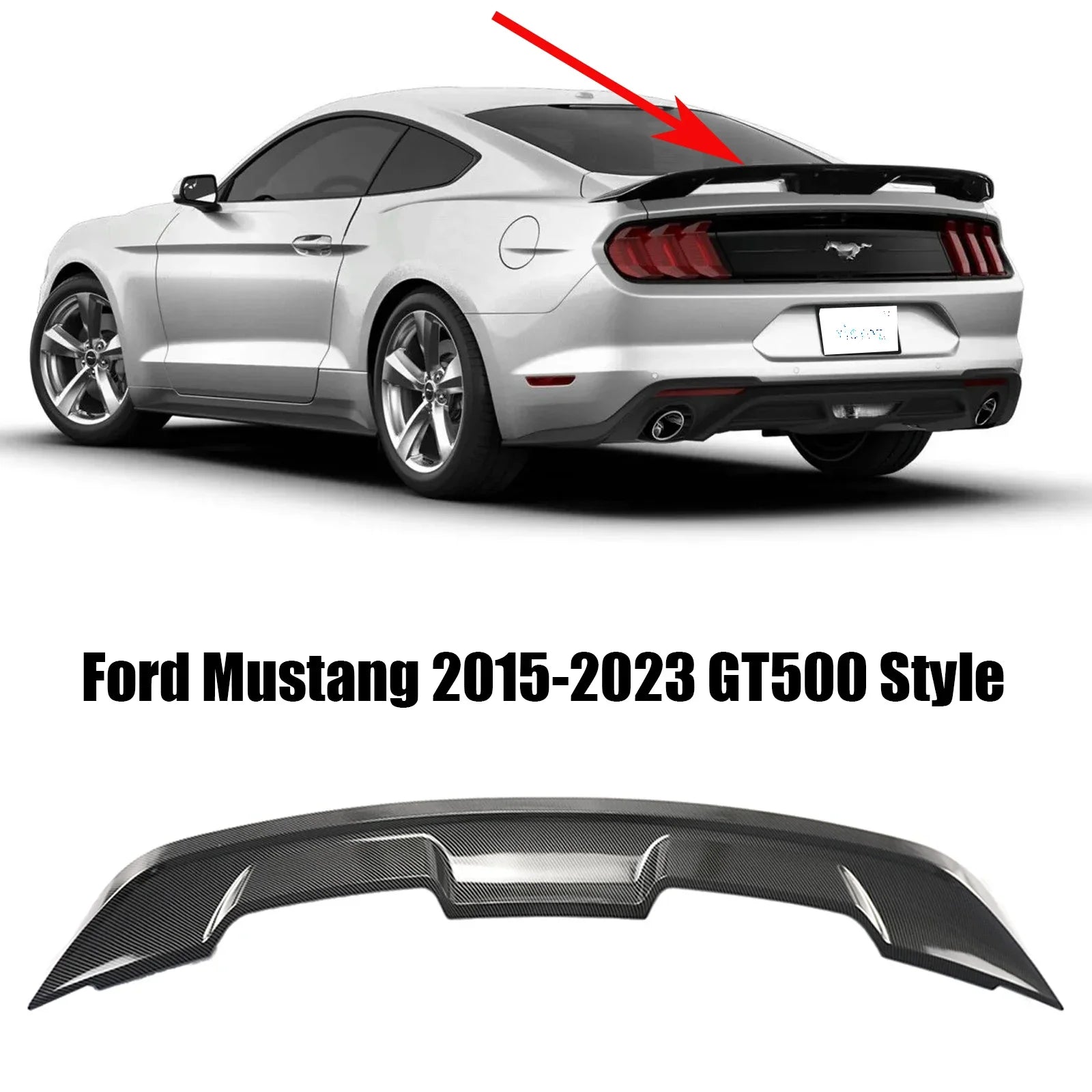 Aileron de Coffre Ford Mustang Style GT500 2015-2023