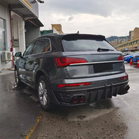 Kit Carrosserie Carbone Style YCK Audi Q5 SQ5 2021-2023 : Lèvre de Pare-Chocs, Diffuseur Arrière et Embouts d'Échappement