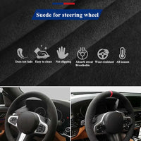 Couvre Volant Ford Mustang et Mustang GT 2015-2019, Cuir Véritable et Daim, à Coudre, 9 Styles