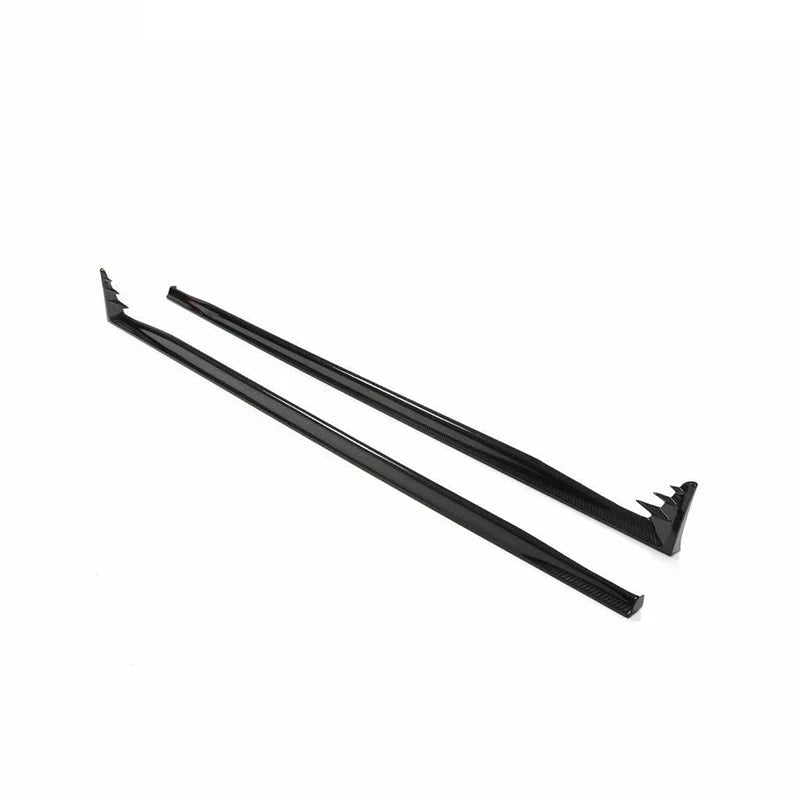 Bas de Caisse Carbone VW Golf 8 MK8, Jupes Latérales en Fibre de Carbone Sèche 2 Pièces
