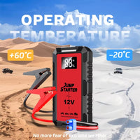 Booster de Batterie Voiture 12V 1200A Écran Numérique 5 Coloris