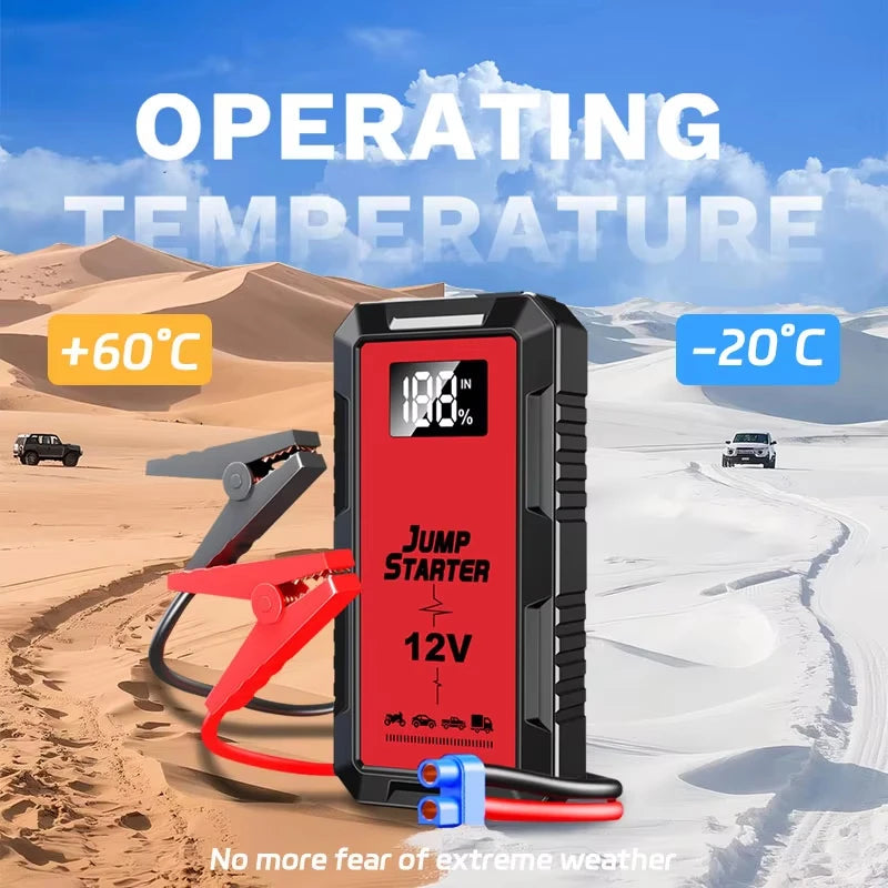 Booster de Batterie Voiture 12V 1200A Écran Numérique 5 Coloris