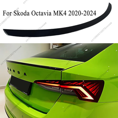 Becquet de Coffre Style MP Skoda Octavia 4 Berline 2020-2024 ABS Noir Brillant
