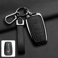 Étui de Protection Clé Toyota C-HR RAV4 Corolla Prius Camry Alliage de Zinc et Cuir