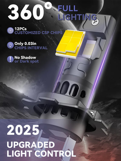 Ampoules LED H7 H4 Canbus 8000LM 6000K
