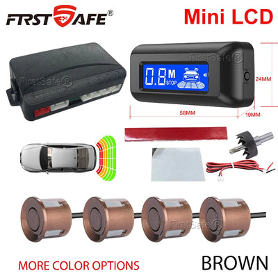 Radar de Recul Mini Écran LCD 4 Capteurs 22 mm